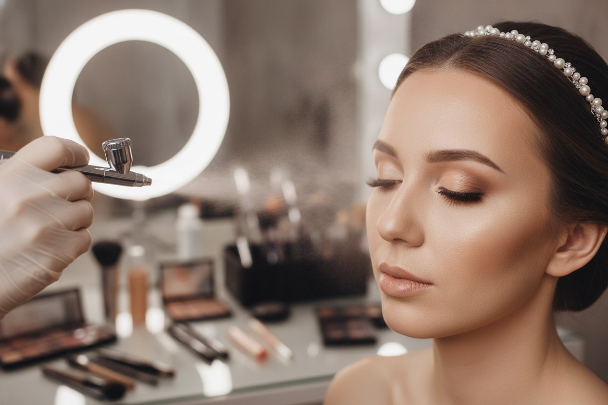 Airbrush makyaj uygulaması